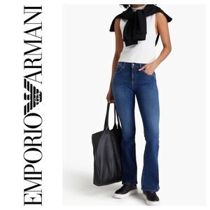 EMPORIO ARMANI Olivia Flare Fit Jeans ($425)